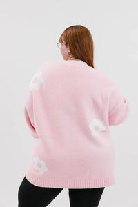 Flora Cardigan In Pink Combo