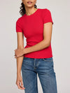 Tate Ribbed Tee in RED