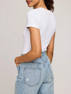 Tate Ribbed Tee in White