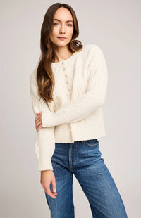 Aspen Cable Knit Sweater in Cream