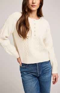 Aspen Cable Knit Sweater in Cream