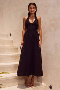 Henrietta Midi Dress in Black