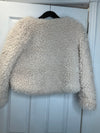 Alycia Fur Crop Jacket in Cream