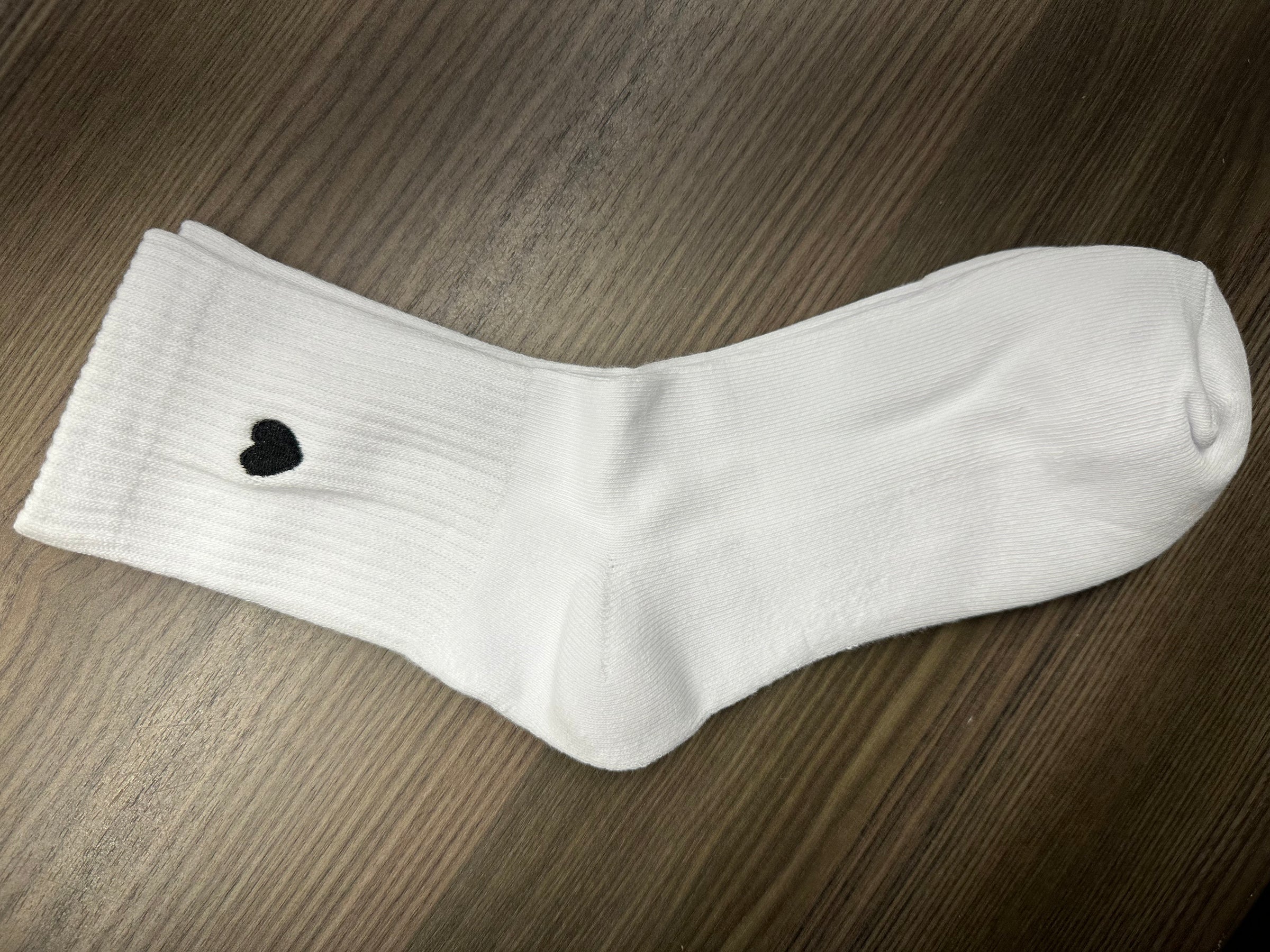 Heart Sock in Black