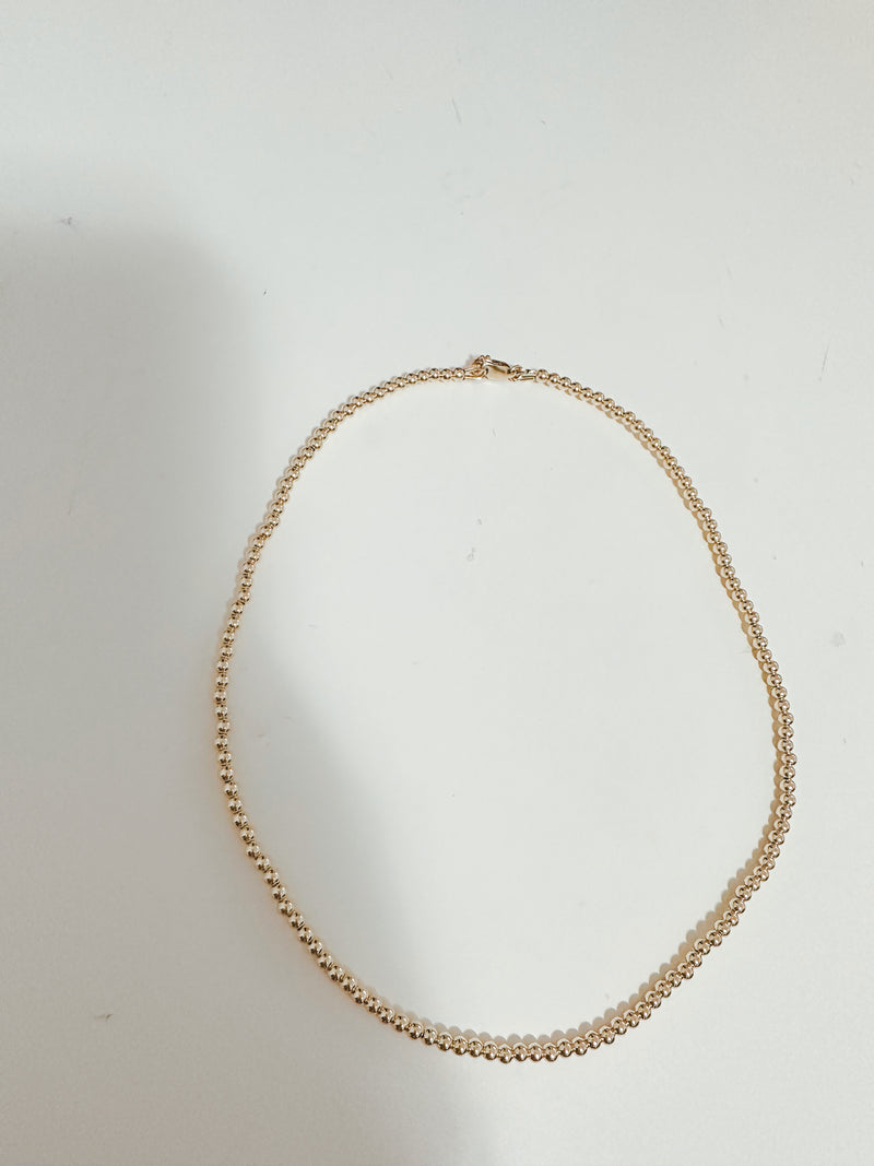 14K Gold Filled Beaded Necklace | LEAVE ON