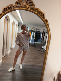 Striped Core Short | Brown & Cream