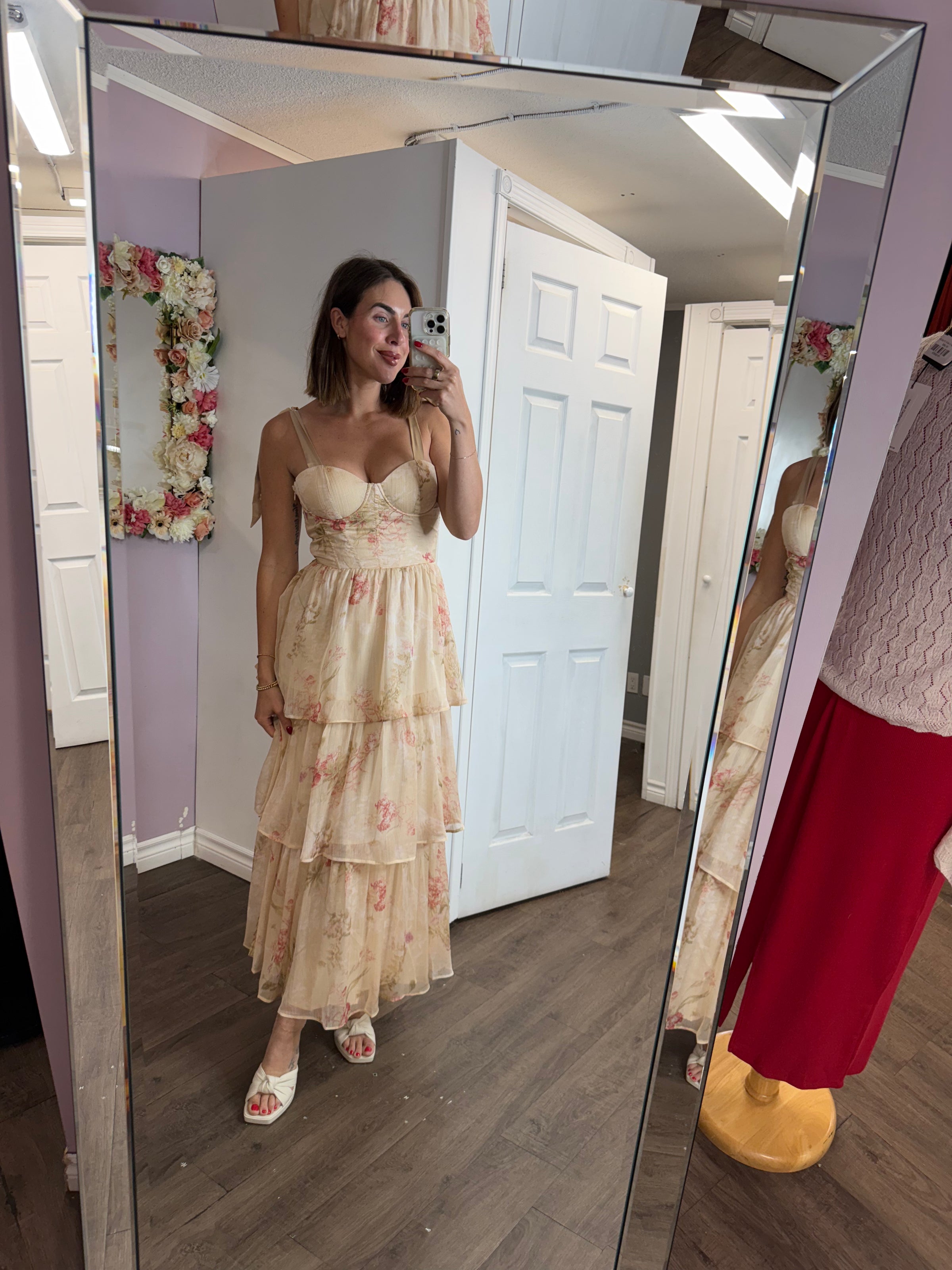 Have My Heart Corset Layered Maxi