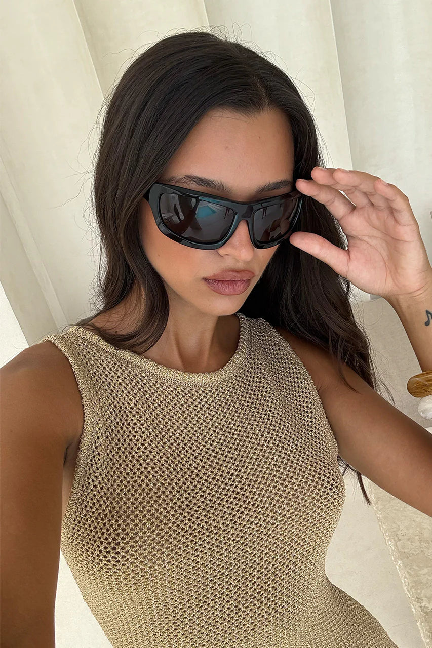 Ariya Mini Dress in Gold