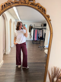 Wide Leg Pant | Merlot