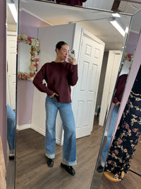 Waverly Crew Neck | Maroon