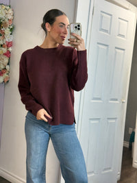 Waverly Crew Neck | Maroon