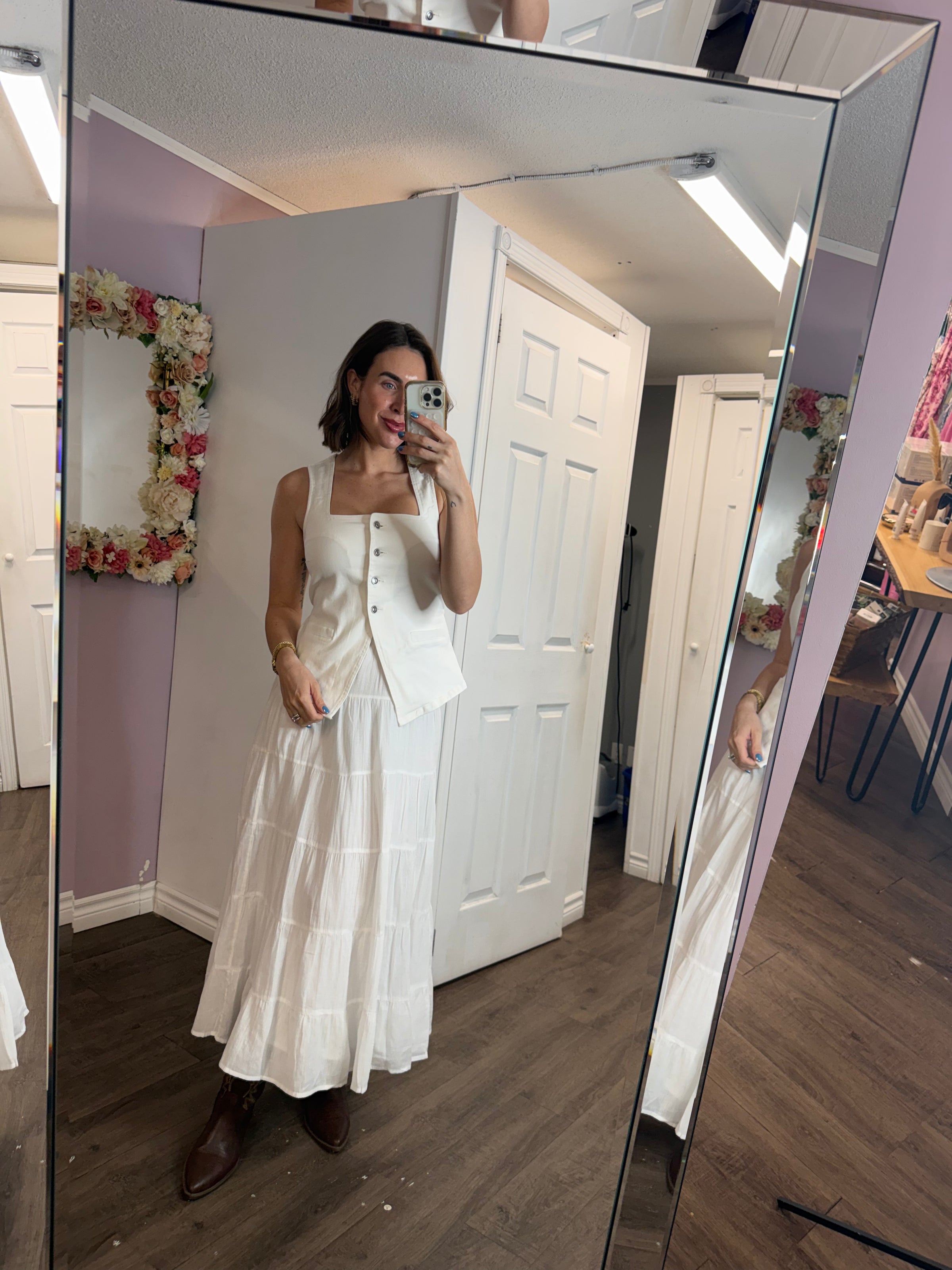 Kelly Maxi Skirt | White