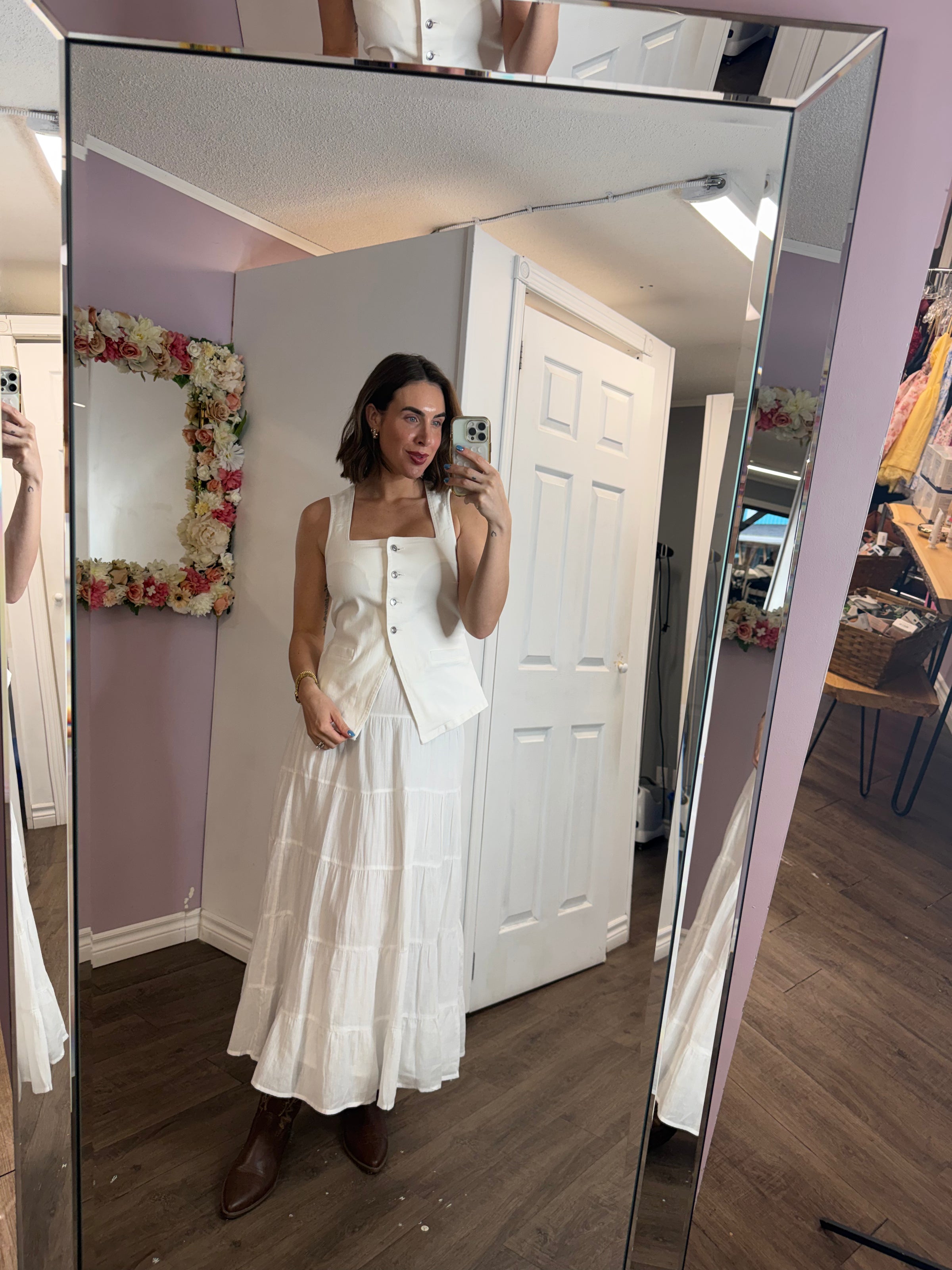 Kelly Maxi Skirt | White