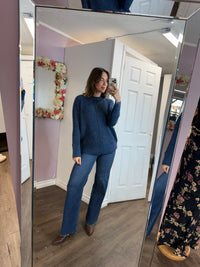 Aridane Knit Sweater in Blue Merle