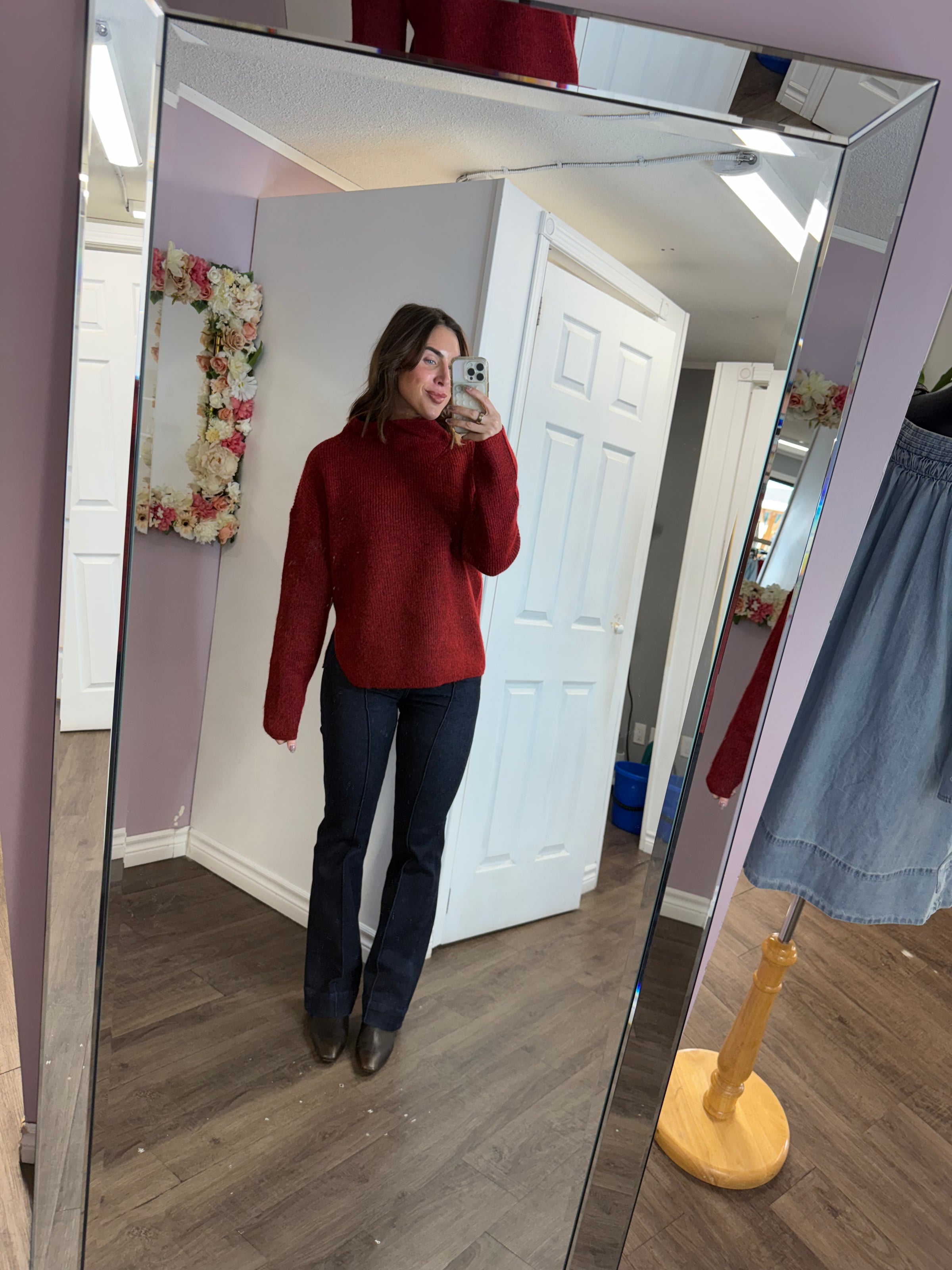 Pintuck Trouser Bootcut Jean