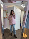 Oversized Padded Coat in Mauve Shadow