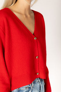 Kailie Cardigan in Scarlet