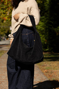 Kate Weave Suede Slouchy Bag | Two Colours