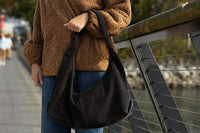 Kate Weave Suede Slouchy Bag | Two Colours