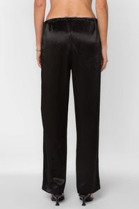 Kaya Black Satin Pants