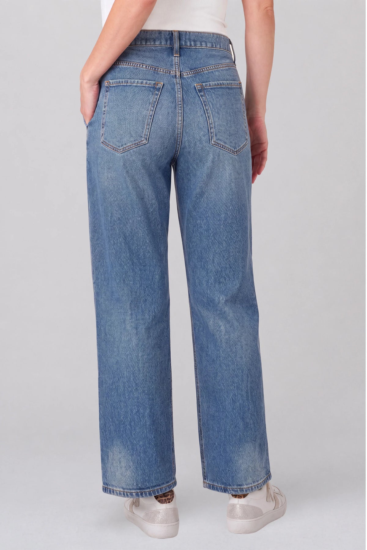 Maisie High Rise Vintage Straight in Nomad Blue