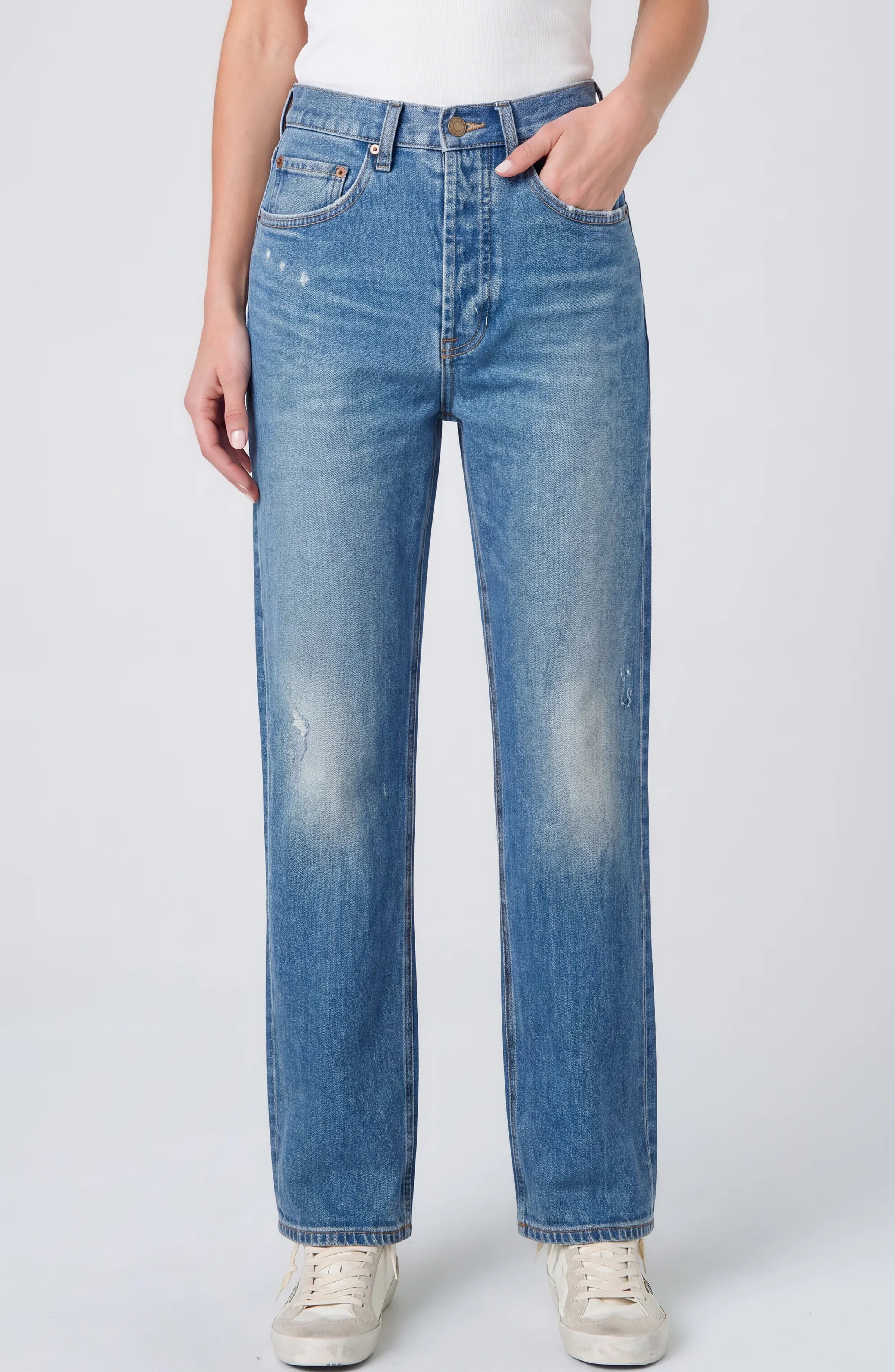 Maisie High Rise Vintage Straight in Nomad Blue