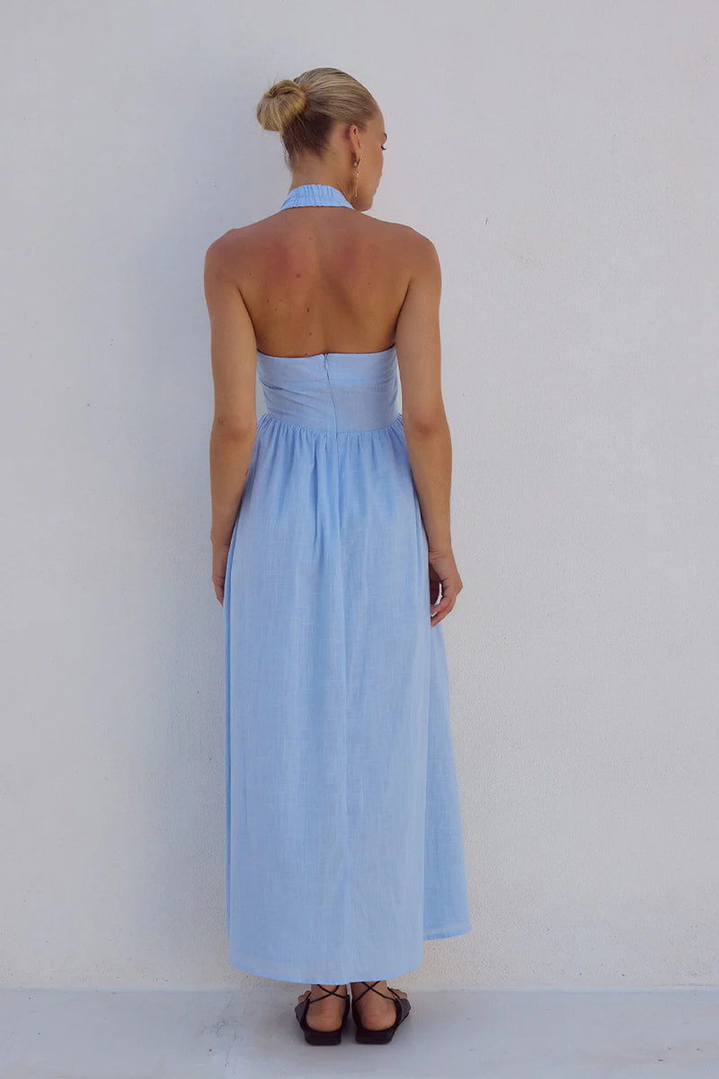 Locklea Midi Dress in Ice Blue
