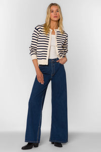 Melinda Navy Stripe Cardigan