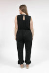 Madison Frill Leg Romper in Black