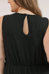 Madison Frill Leg Romper in Black
