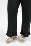 Madison Frill Leg Romper in Black