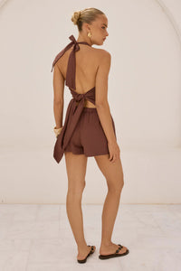 Koah Elasticated Shorts in Chocolate