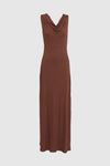 Natasha Midi Dress in Chocolate