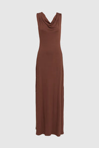 Natasha Midi Dress in Chocolate