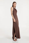 Natasha Midi Dress in Chocolate