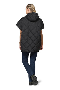 Peppy Quilted Oversized Vest in Black