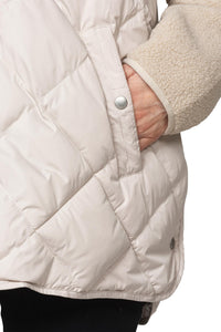 Peppy Quilted Oversized Vest in Silver Grey