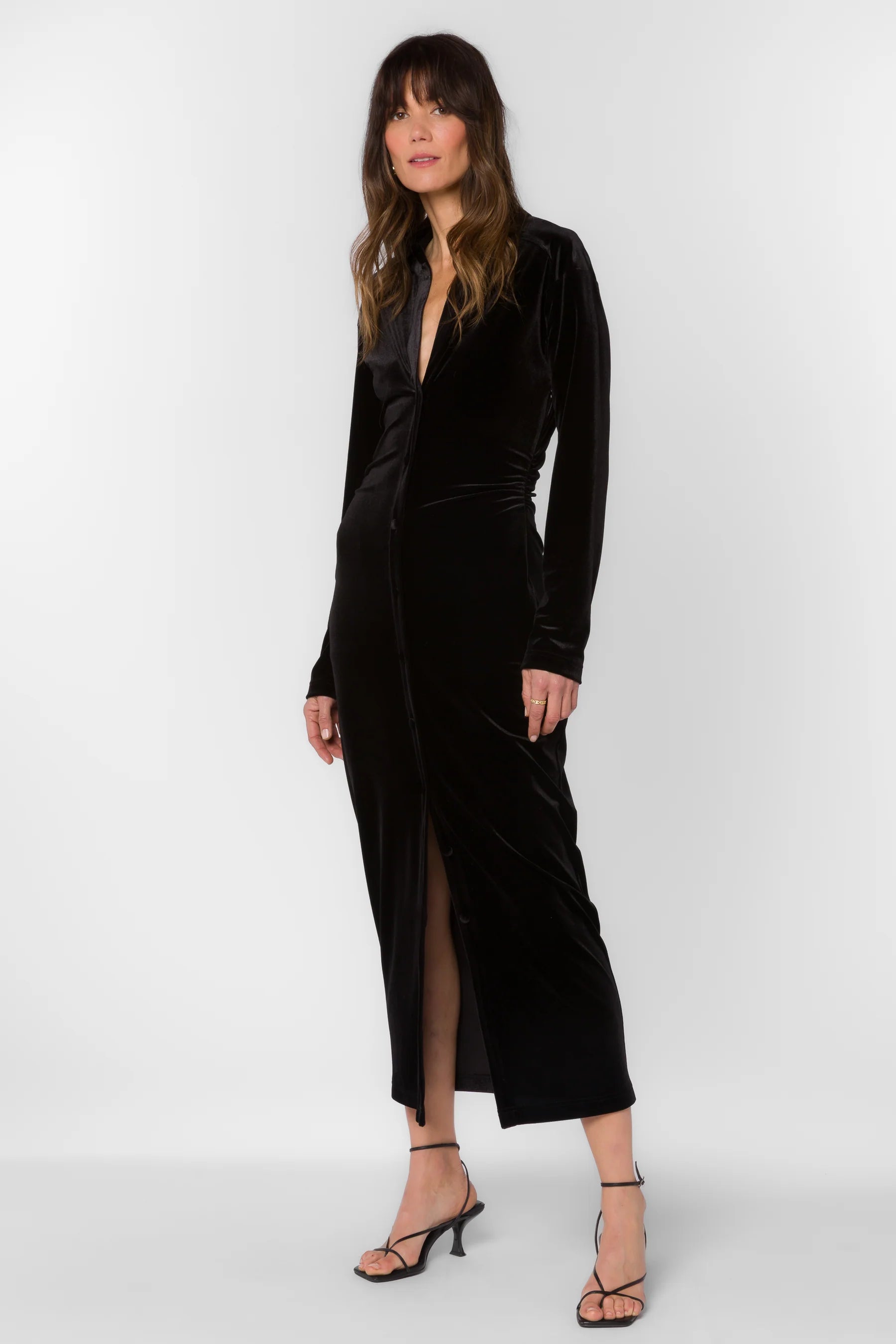 Phoenix Velvet Black Dress