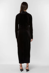 Phoenix Velvet Black Dress
