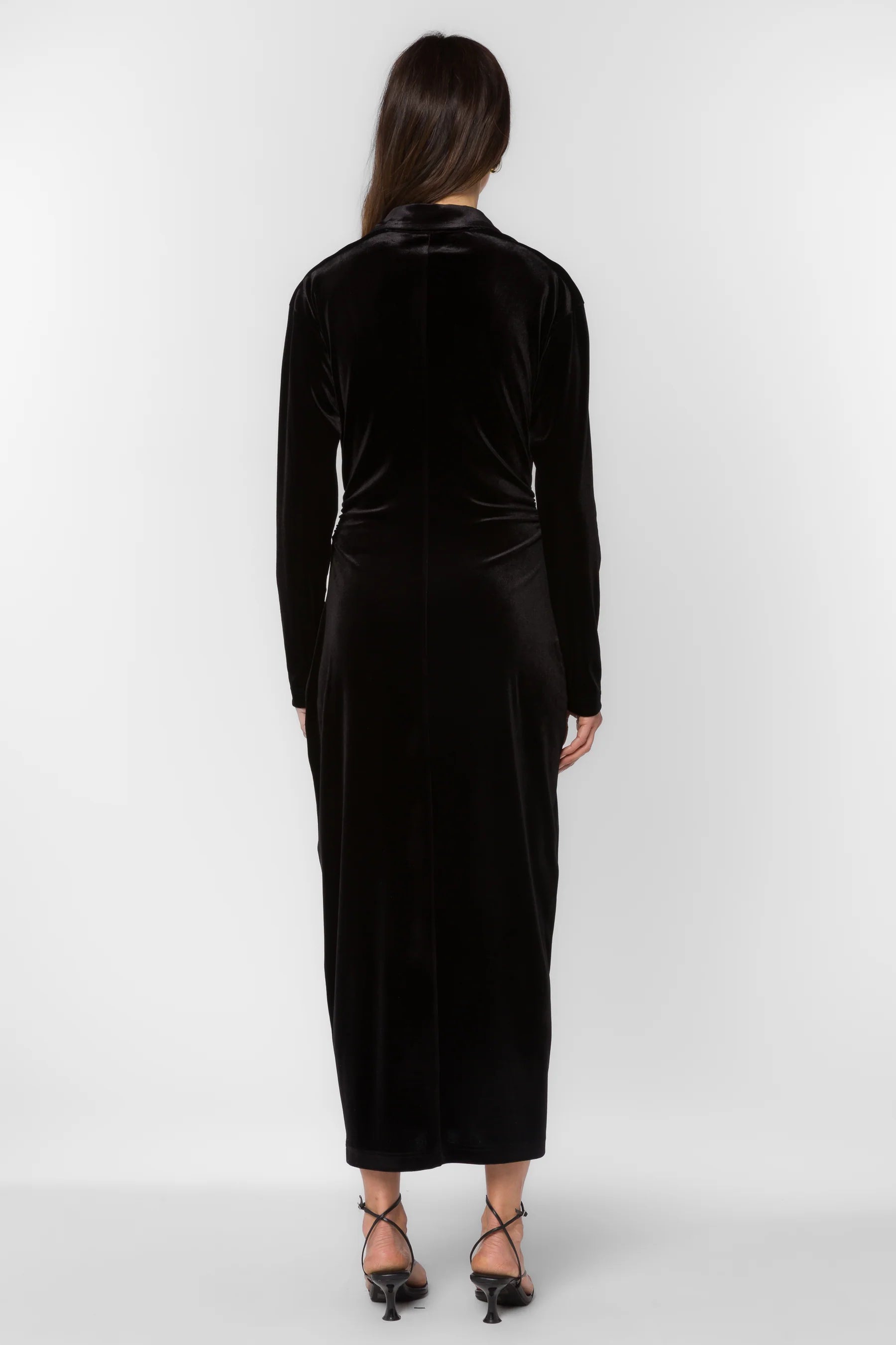 Phoenix Velvet Black Dress