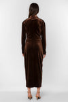 Phoenix Velvet Brown Dress