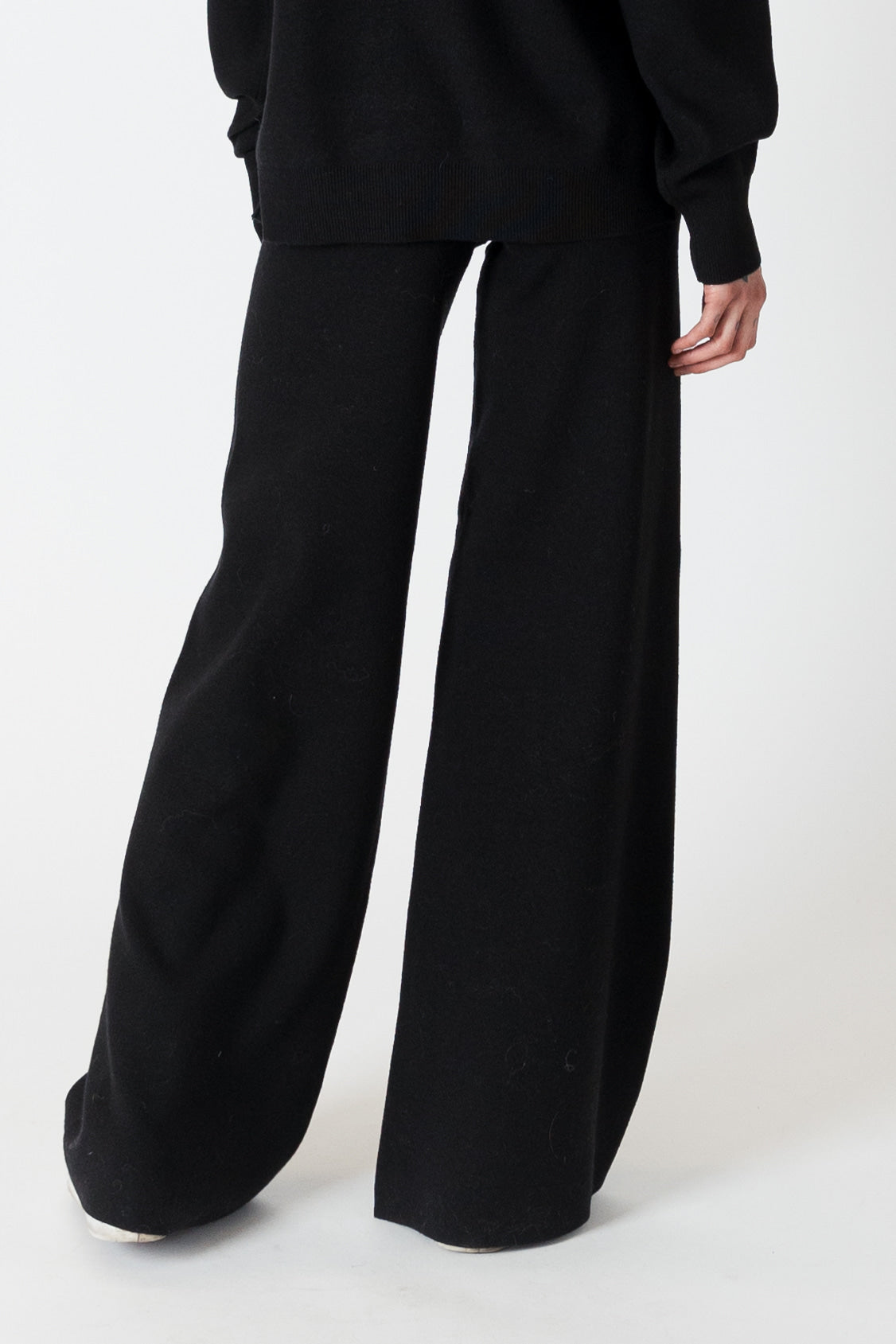 Pico Wide Leg Knit Pant in Black