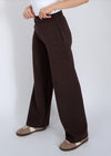 Victoria Luxe Soft Knit Pant in Chocolate