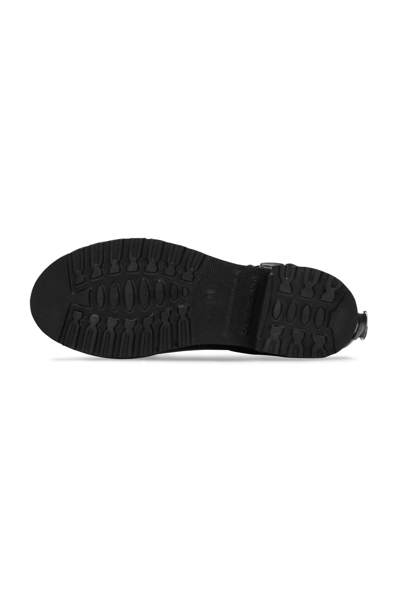 Short Engineer Rubber Boot in Black