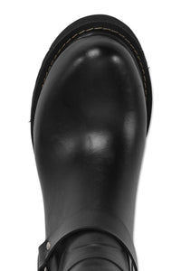Short Engineer Rubber Boot in Black