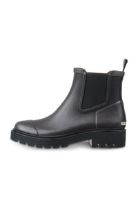 Chelsea Rain Boot in Black Brown
