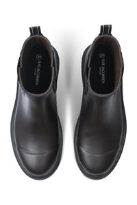 Chelsea Rain Boot in Black Brown