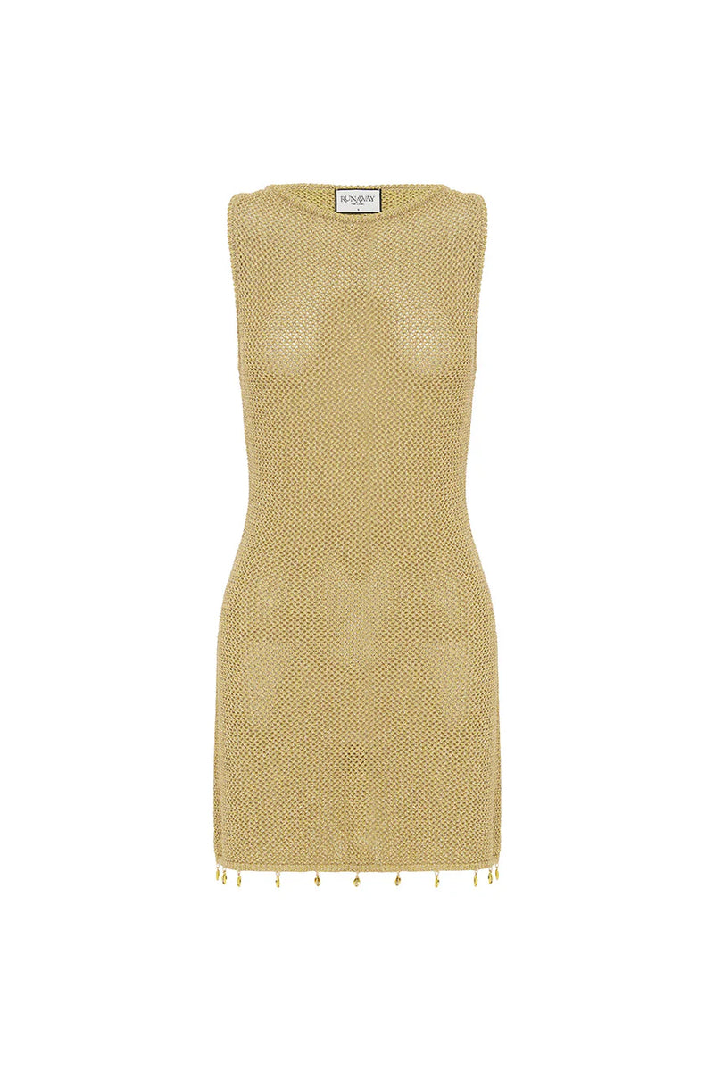Ariya Mini Dress in Gold