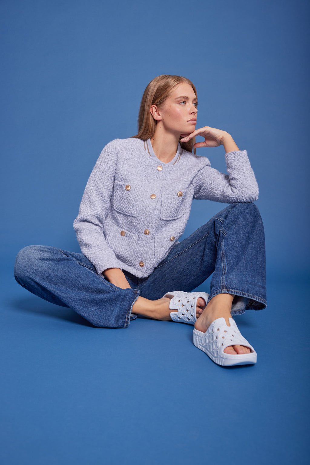 Slip in slider in milk creme krush clothing boutique