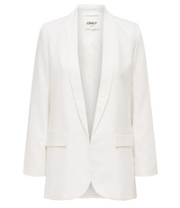 The Caro Linen Blend Blazer In Bright White